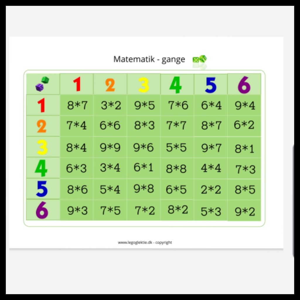 Spil til dansk og matematik (Print selv) - Leg og Lektie - butikken